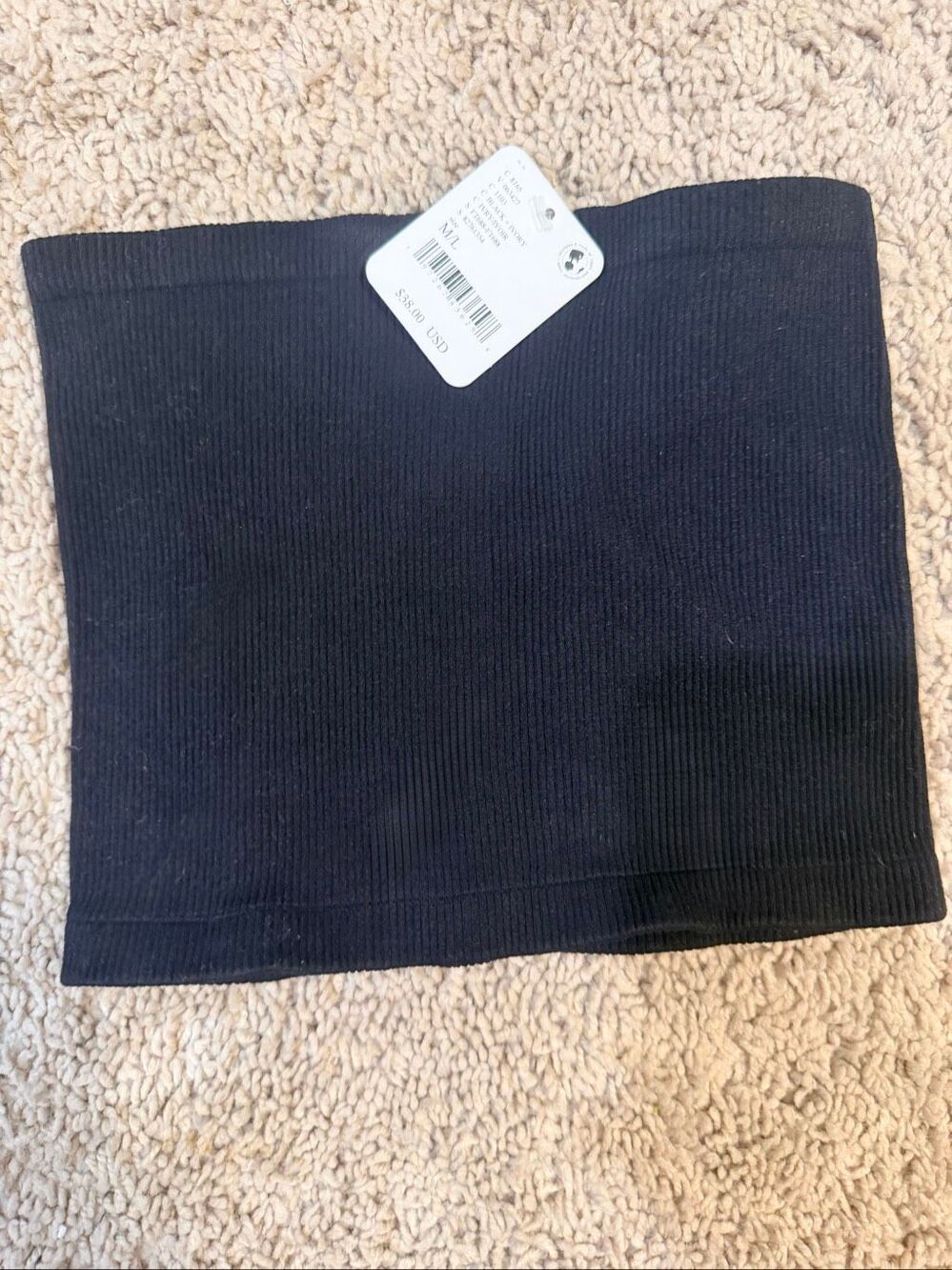 Intimately Free People Black Seamless Tube Top Bandeau Size M/L